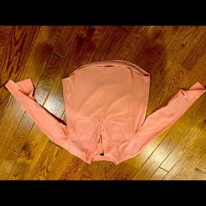 JCrew peach work blouse.